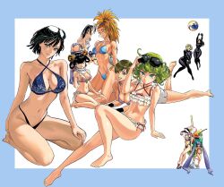 Rule 34 | 6+girls, absurdres, bikini, fubuki (one-punch man), highres, looking at viewer, multiple girls, official art, one-punch man, swimsuit, tatsumaki