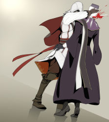 Rule 34 | 2boys, assassin&#039;s creed, assassin&#039;s creed (series), assassin&#039;s creed ii, blade, blood, cape, carlo grimaldi, concealed weapon, death, ezio auditore da firenze, gb (doubleleaf), gloves, hat, hood, male focus, multiple boys, robe, weapon, white hair