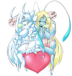 Rule 34 | 2girls, antennae, arthropod girl, blonde hair, blue skin, blue tongue, borrowed character, breasts, colored skin, colored tongue, closed eyes, heart, large breasts, long hair, medium breasts, monster girl, multiple girls, navel, nose bubble, piercing, scleriteaeaeaggadah, sitting, sleeping, suddenhack, tagme, thighs, thought bubble, tongue piercing, transparent background, vanity viridis, very long hair, white hair, white skin, zzz