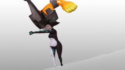 Rule 34 | 1girl, 3d, animated, artist request, black skin, blonde hair, body markings, colored sclera, colored skin, dancing, demon girl, fang, grey skin, helmet, long hair, looking at viewer, midna, mikumikudance (medium), monster girl, multicolored skin, nintendo, one eye covered, orange hair, pointy ears, ponytail, red eyes, shortstack, smile, sound, tagme, the legend of zelda, the legend of zelda: twilight princess, thick thighs, thighs, two-tone skin, very long hair, video, wide hips, yellow sclera