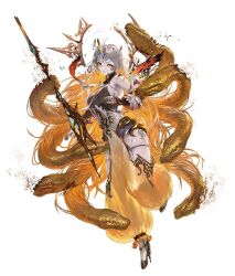 Rule 34 | 1girl, bare shoulders, blonde hair, bodysuit, breasts, clothing cutout, detached sleeves, fire emblem, fire emblem heroes, gold trim, gradient clothes, grey bodysuit, grey hair, gullveig (fire emblem), gullveig (seer beyond time) (fire emblem), horns, large breasts, long hair, long sleeves, looking at viewer, multicolored hair, nintendo, open pants, pale skin, pants, puffy pants, seidr (fire emblem), single horn, snake, snake hair, solo, thick thighs, thigh cutout, thigh strap, thighs, tight clothes, torn clothes, two-tone hair, very long hair, yellow eyes, yoshiku (oden-usagi)
