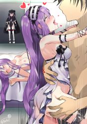 Rule 34 | 1boy, 3girls, absurdres, aftersex, ahegao, armband, ass, ass grab, bare shoulders, bed, blood, blush, breasts, closed eyes, clothed female nude male, collarbone, command spell, cum, cum in pussy, defloration, drooling, euryale (fate), fate (series), frills, from side, half-closed eyes, heart, heart-shaped pupils, height difference, hetero, highres, long hair, long twintails, medium breasts, medusa (fate), medusa (lancer) (fate), medusa (rider) (fate), multiple girls, naughty face, nipples, nude, open mouth, cum overflow, purple hair, rider, saliva, sex, shimaidon, siblings, sisters, stheno (fate), symbol-shaped pupils, tears, teeth, thigh strap, tongue, tongue out, torogao, triangle mouth, twins, twintails, upper teeth only, very long hair, walk-in