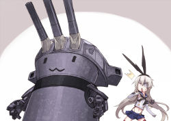Rule 34 | 10s, 1girl, :3, ^^^, anchor, bad id, black panties, blonde hair, blush, elbow gloves, gloves, hair ornament, hairband, kantai collection, long hair, matsuryuu, navel, no eyes, panties, rensouhou-chan, shimakaze (kancolle), skirt, solo, striped clothes, striped thighhighs, thighhighs, turn pale, underwear, white gloves, | |