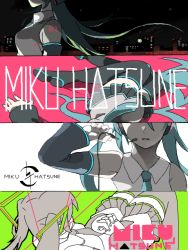 Rule 34 | boots, character name, detached sleeves, hatsune miku, headset, ketsuopolis, long hair, skirt, tegaki, thigh boots, thighhighs, vocaloid