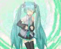 Rule 34 | 1girl, 3d, animated, animated gif, green hair, hatsune miku, long hair, lowres, magical girl, parody, solo, the matrix, very long hair, vocaloid