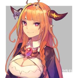 Rule 34 | 1girl, absurdres, ahoge, black hairband, black jacket, blonde hair, blunt bangs, bow, braid, breasts, brooch, cleavage, cleavage cutout, clothing cutout, collared shirt, commentary request, diagonal-striped bow, dragon girl, dragon horns, eyebrows hidden by hair, gem, hairband, hatomugi seika, highres, hololive, horn bow, horn ornament, horns, jacket, jewelry, kiryu coco, kiryu coco (1st costume), long hair, looking at viewer, medium breasts, multicolored eyes, multicolored hair, orange hair, pointy ears, purple eyes, red eyes, shirt, side braid, sidelocks, simple background, single braid, smile, solo, streaked hair, striped, striped bow, upper body, virtual youtuber, white shirt