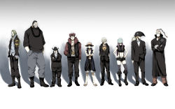 Rule 34 | 1girl, 6+boys, basil hawkins, belt, boots, capone gang bege, cigar, eustass kid, everyone, formal, ghost in the shell, ghost in the shell lineup, ghost in the shell stand alone complex, glasses, hat, iridori, jacket, jewelry, jewelry bonney, lace, lineup, long sideburns, monkey d. luffy, multiple boys, necklace, one piece, orange hair, parody, patterned legwear, pirate, red hair, sandals, scratchmen apoo, sideburns, straw hat, supernova, suspenders, trafalgar law, urouge, wallpaper, x drake
