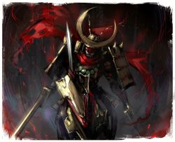 Rule 34 | armor, digimon, horse, samurai, scarf, sword, weapon, zanbamon