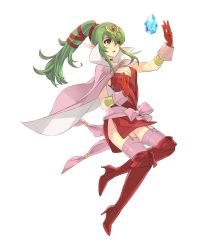 Rule 34 | 1girl, boots, breasts, cape, cleavage, collar, dress, fire emblem, fire emblem: mystery of the emblem, fire emblem awakening, fire emblem heroes, full body, garter straps, gloves, green eyes, green hair, hair ornament, high heel boots, high heels, highres, ito noizi, jewelry, long hair, nintendo, official art, pink thighhighs, pointy ears, ponytail, red footwear, red thighhighs, ribbon, shoes, short dress, sleeveless, solo, thigh boots, thighhighs, tiara, tiki (adult) (fire emblem), tiki (fire emblem), transparent background, very long hair