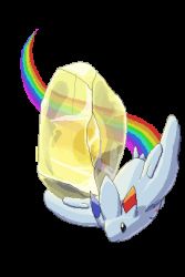 Rule 34 | animated, animated gif, artist name, butt-berry, creatures (company), evolutionary stone, flying, game freak, gen 4 pokemon, nintendo, no humans, pixel art, pokemon, pokemon (creature), rainbow, reflection, shiny stone (pokemon), solo, stone, togekiss, transparent, transparent background, wings