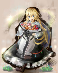 Rule 34 | &gt;:d, 1girl, :d, bad id, bad pixiv id, black dress, black footwear, black gloves, blonde hair, blue eyes, braid, capelet, dress, frilled dress, frills, full body, gloves, hat, unworn hat, unworn headwear, houdukixx, kirisame marisa, long hair, looking at viewer, mushroom, one-hour drawing challenge, open mouth, shoes, side braid, single braid, smile, solo, touhou, v-shaped eyebrows, witch hat