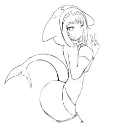 Rule 34 | ass, fins, fish tail, gawr gura, hololive, hololive english, huge ass, shark girl, shark tail, sketch, sweater, tail, thighhighs, tight clothes, virtual youtuber, zonen404