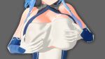 Rule 34 | 10s, 1girl, 3d, ahoge, animated, azur lane, blue dress, blue gloves, blue hair, blush, bouncing, bouncing breasts, breast drop, grabbing another&#039;s breast, breasts, breasts out, cleavage, clothes pull, dress, dress pull, elbow gloves, eringi (pixiv17465148), eringi 3dcg, female focus, gloves, grabbing, grabbing own breast, grey background, halterneck, huge breasts, long hair, looking at viewer, multicolored clothes, multicolored gloves, nipples, no bra, ponytail, pulling, purple eyes, resized, sideboob, simple background, solo, st. louis (azur lane), standing, uncensored, undressing, upper body, upscaled, video, white dress, white gloves