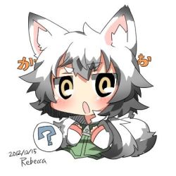 Rule 34 | 1girl, animal ears, artist name, bad id, bad twitter id, dated, female focus, fox ears, fox tail, lowres, open mouth, original, rebecca (keinelove), shirogane mitsuki, short hair, signature, solo, tail, touhou, yellow eyes