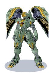 beam_cannon clenched_hands commentary_request gundam gundam_zz highres huo_ji_wu machinery mecha mecha_focus mobile_suit neo_zeon original quin_mantha redesign robot science_fiction sketch white_background