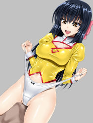 Rule 34 | 1990s (style), 1boy, 1girl, adapted costume, agent aika, aika (series), ass, bad id, bad pixiv id, black hair, bow, bow panties, breasts, brown eyes, cleavage, cleavage cutout, clothing cutout, cunnilingus, delmo, girl on top, golden delmo, hair ribbon, half updo, hetero, highres, kneeling, latex, legs, long hair, looking back, masturbation, medium breasts, open mouth, oral, panties, retro artstyle, ribbon, rie petoriyacowa, self wedgie, sen (sansui), shiny clothes, shiny skin, simple background, skindentation, skirt, smile, socks, solo focus, thighs, underwear, upskirt, very long hair, wedgie, white panties