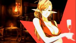 Rule 34 | 00s, blonde hair, breasts, cleavage, dungeon and fighter, elf, pointy ears, ress, siusha, tagme