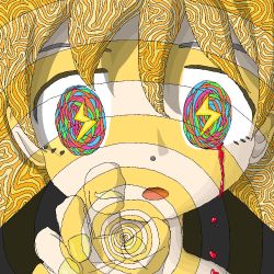 Rule 34 | aiu404l, blood, crying, crying with eyes open, multicolored eyes, tagme, tears