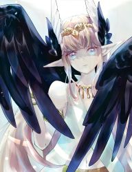 Rule 34 | 1girl, absurdres, aqua eyes, armlet, asa (1asa-0-asa1), bad id, bad pixiv id, bare shoulders, belt, bracelet, breasts, circe (fate), circlet, fate/grand order, fate (series), feathered wings, head wings, highres, jewelry, long hair, looking at viewer, navel, necklace, pink hair, pointy ears, shirt, sidelocks, sleeveless, sleeveless shirt, small breasts, solo, white shirt, wings