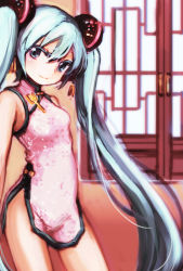 Rule 34 | 1girl, china dress, chinese clothes, dress, hatsune miku, long hair, quipao, shinryou rei, solo, twintails, very long hair, vocaloid