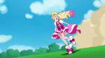 Rule 34 | 1girl, animated, blonde hair, cure flora, epic, fighting, go! princess precure, haruno haruka, long hair, magical girl, multicolored hair, precure, sakuga, video, video
