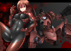 Rule 34 | 1girl, armored core, armored core: for answer, bodysuit, breasts, covered erect nipples, from software, large breasts, latex, mecha, ment, redrum, robot, shamir ravi ravi, shamir raviravi, skin tight, solo