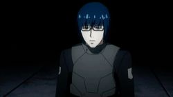 Rule 34 | 10s, animated, animated gif, arima kishou (tokyo ghoul), blue hair, dual wielding, expressionless, fighting, glasses, holding, lowres, short hair, solo, tagme, tokyo ghoul, weapon, aged down