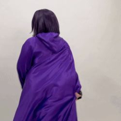 Rule 34 | 1girl, animated, animated gif, asian, ass, cape, cosplay, huge ass, japanese (nationality), lowres, photo (medium), plump, raven (dc), real life, solo, tagme, thick thighs, thighs, uyuy2907, wide hips