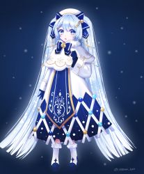Rule 34 | 1girl, absurdly long hair, absurdres, anniversary, aqua eyes, aqua hair, artist name, artist request, blue bow, blue eyes, blue gloves, blue hair, blue ribbon, blue skirt, boots, bow, clenched hand, coat, crystal hair ornament, female focus, fortissimo, full body, fur-trimmed coat, fur-trimmed footwear, fur-trimmed sleeves, fur trim, gloves, hair bow, hair ornament, hair ribbon, hatsune miku, highres, kenouo, long hair, long sleeves, looking at viewer, musical note, musical note hair ornament, ookami ken, ribbon, shoes, skirt, snowflake hair ornament, snowflake print, solo, striped clothes, striped skirt, twintails, vertical-striped clothes, vertical-striped skirt, very long hair, vocaloid, white coat, white footwear, white headwear, yuki miku, yuki miku (2021)