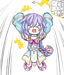 Rule 34 | &gt; &lt;, &lt;o&gt; &lt;o&gt;, 10s, 2girls, :d, > <, bad id, bad pixiv id, blush, braid, chibi, closed eyes, female focus, full body, hands up, jumping, kamia (not found), long hair, multiple girls, nepgyaa, neptune (series), open mouth, purple hair, pururut, smile, solo, solo focus, very long hair, xd