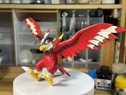 Rule 34 | absurdres, aquilamon, beak, blue eyes, claws, digimon, feathers, highres, horns, photo (medium), real life, wings