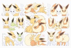 Rule 34 | &gt; &lt;, alternate color, bad id, bad pixiv id, blue eyes, commentary request, creatures (company), crying, flareon, game freak, gen 1 pokemon, green eyes, heart, highres, jolteon, moco font, nintendo, no humans, o o, one eye closed, partially colored, pokemon, pokemon (creature), shiny and normal, shiny pokemon, spoken heart, standing, tears, toes, translation request