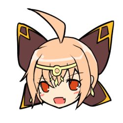 Rule 34 | 1girl, elsword, ignia (elsword), lowres, non-web source, open mouth, orange hair, portrait, simple background, smile, solo, transparent background