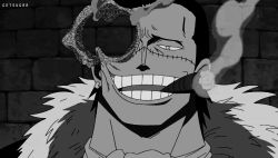 Rule 34 | animated, animated gif, cigar, lowres, male focus, one piece, crocodile (one piece), tagme