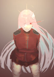 Rule 34 | 1girl, absurdres, bandages, bandage over one eye, bandaged head, bandages, breasts, eyepatch, fate/grand order, fate (series), florence nightingale (fate), gloves, glowing, glowing eye, ha kemuri, highres, large breasts, long hair, looking at viewer, military, military uniform, pantyhose, pink hair, red eyes, solo, uniform