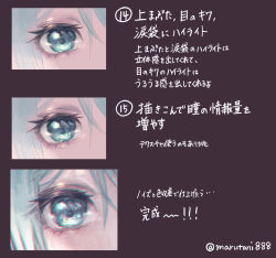 Rule 34 | 1girl, aqua eyes, aqua hair, chart, hatsune miku, highres, how to, looking at viewer, marutani, solo, translation request, twitter username, vocaloid