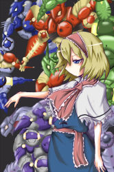 Rule 34 | 1girl, alice margatroid, alien soldier, aruse yuushi, blonde hair, crossover, seven force, touhou