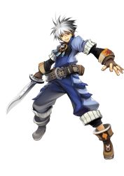 Rule 34 | 1boy, full body, game arts, gloves, grandia, grandia online, highres, kawasumi (japonica), male focus, official art, silver hair, solo, sword, transparent background, weapon