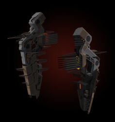 Rule 34 | brown theme, commentary, concept art, cruiser (eve online), eve online, glowing, legato895, military vehicle, minmatar republic (eve online), multiple views, no humans, original, realistic, science fiction, spacecraft, vehicle focus