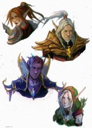 Rule 34 | alleria windrunner, armor, blood elf (warcraft), blue eyes, elf, glowing, glowing eyes, green eyes, high elf (warcraft), highres, hunter (warcraft), lady liadrin, long hair, long pointy ears, lor&#039;themar theron, mage (warcraft), magister umbric, paladin (warcraft), pointy ears, shoulder armor, void elf, warcraft, world of warcraft