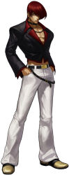 Rule 34 | 1boy, belt, collar, fatal fury, hands in pockets, male focus, red hair, yagami iori