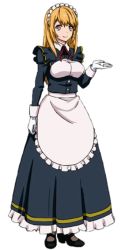Rule 34 | 1girl, blonde hair, cixous (overlord), gloves, maid, maid headdress, official art, overlord (maruyama), scan, solo, tagme, transparent background, white gloves, yellow eyes