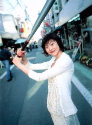 Rule 34 | 1girl, asian, baseball bat, noto mamiko, photo (medium), real life, voice actor, solo focus