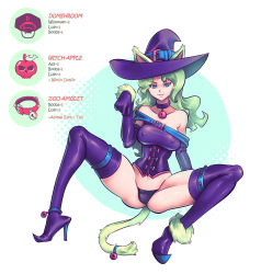 Rule 34 | 1girl, animal ears, blonde hair, boots, breasts, cat ears, choker, covered erect nipples, diana cavendish, elbow gloves, english text, gloves, hat, high heel boots, high heels, highres, latex, latex gloves, latex legwear, little witch academia, long hair, no bra, sitting, smile, solo, supersatanson, tail, text focus, thigh boots, thighhighs, white background, witch hat