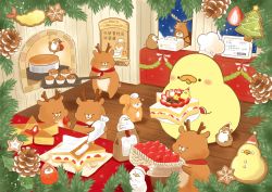 Rule 34 | :3, absurdres, animal, animal focus, antlers, backpack, bag, baking, bird, bread, cake, chef hat, chibi, chick, christmas, christmas cake, christmas ornaments, closed mouth, commentary, cookie, cooking, deer, deer antlers, eurasian tree sparrow, food, foodieg, fork, fruit, hat, highres, holding, holding food, holding fork, horns, ipad, muffin, night, night sky, no humans, open mouth, original, oven, pinecone, pouch, reindeer, santa hat, sky, snowflakes, snowing, sparrow, squirrel, standing, star (symbol), strawberry, strawberry shortcake, tablet pc, window