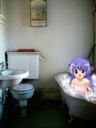 Rule 34 | bathroom, hanyuu, soap bubbles, tears, toilet