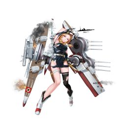 Rule 34 | 1girl, arm over head, black thighhighs, blonde hair, blue eyes, boots, bra, bra slip, breasts, cannon, explosion, fire, full body, gloves, gneisenau (warship girls r), large breasts, machinery, military, military uniform, multicolored clothes, multicolored gloves, official art, rail (silverbow), rodney (battleship), rudder footwear, scabbard, scharnhorst (warship girls r), sheath, sheathed, shirt, silhouette, single thighhigh, smoke, solo, sword, thigh strap, thighhighs, thought bubble, torn clothes, torn shirt, torn thighhighs, transparent background, turret, underwear, uniform, warship girls r, weapon, white bra