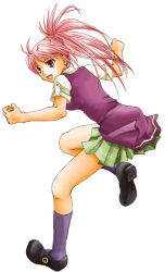 Rule 34 | 1girl, legs, long hair, open mouth, original, oujima tamaki, red hair, school uniform, serafuku, solo