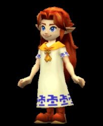 Rule 34 | 1girl, 3d, animated, animated gif, blue eyes, boots, bowser, brown hair, lowres, malon, mario (series), nintendo, pointy ears, smile, super mario bros. 1, the legend of zelda, the legend of zelda: ocarina of time, aged down