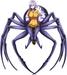 Rule 34 | 10s, 1girl, american football, arthropod girl, breasts, extra eyes, insect girl, large breasts, looking at viewer, monster girl, monster musume no iru nichijou, monster musume no iru nichijou online, official art, rachnera arachnera, red eyes, short hair, smile, solo, spider girl, sportswear